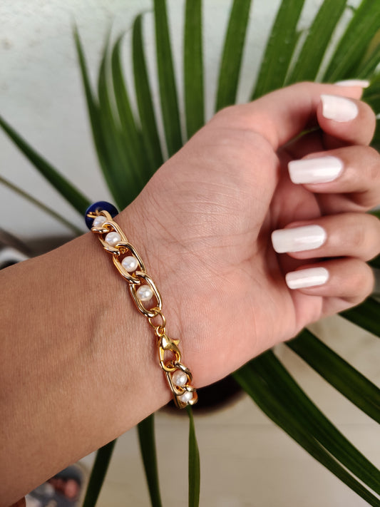 White Evil eye Bracelet