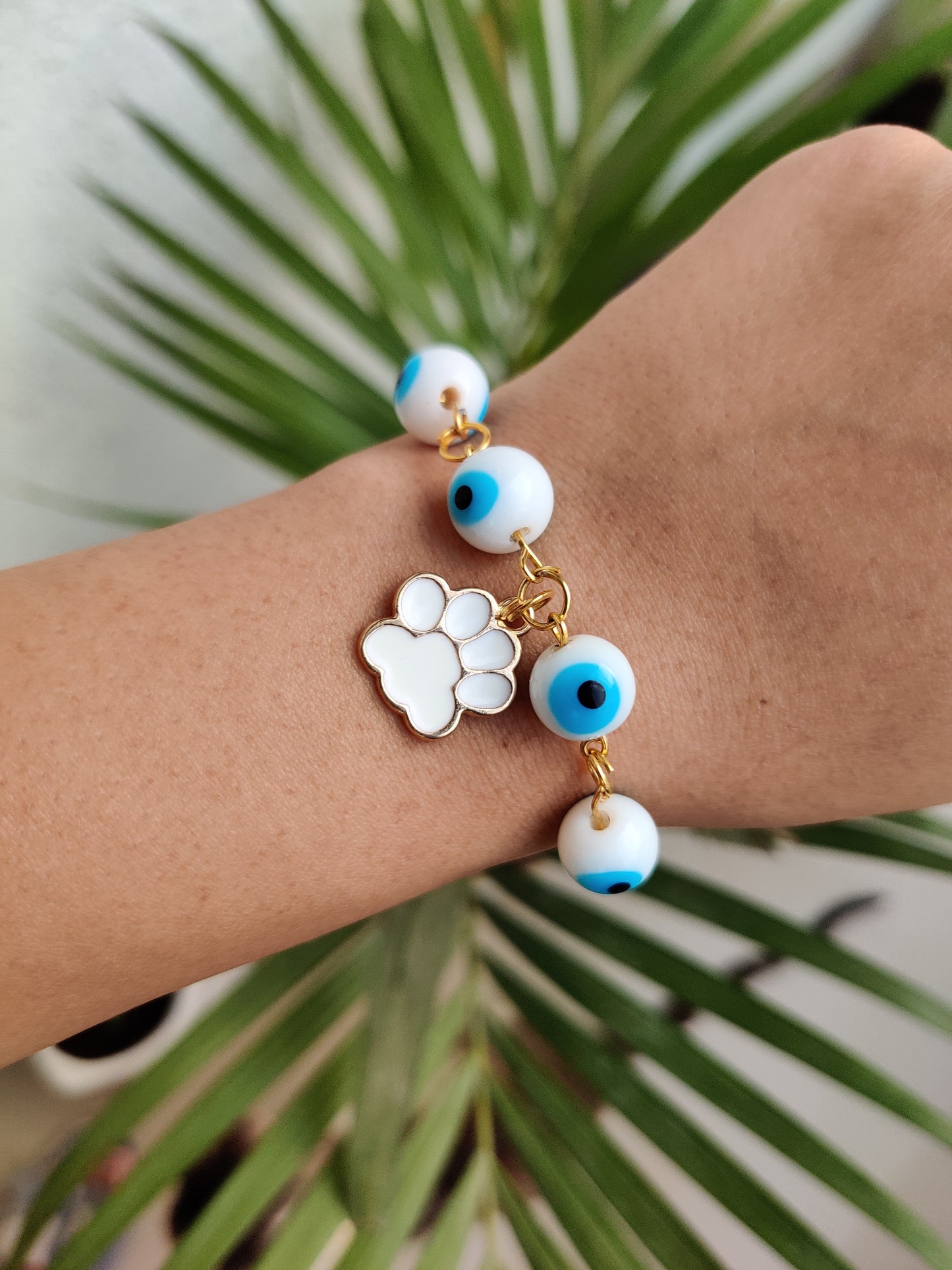 White Evil eye Necklace 2.0 + Bracelet
