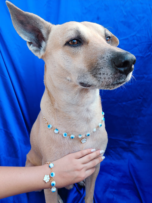 White Evil eye Necklace 2.0 + Bracelet