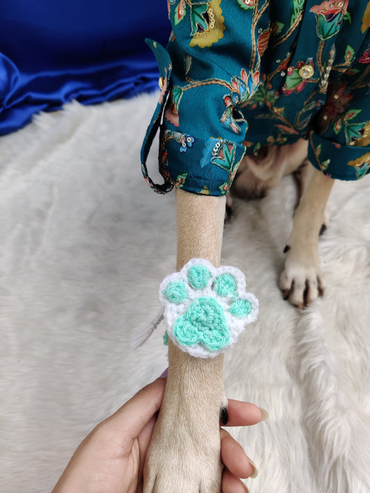 Crochet Mint Paw Rakhi