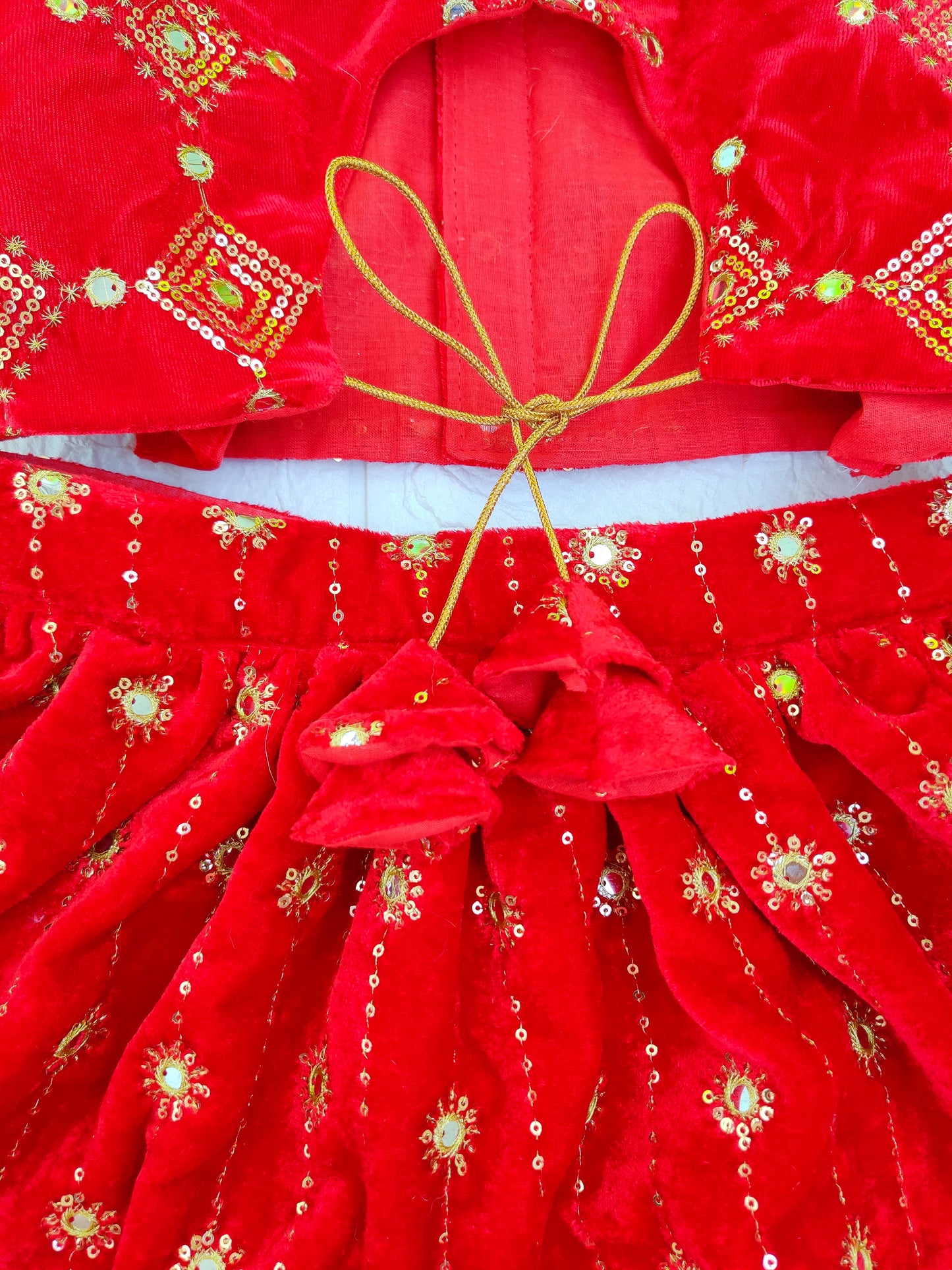 Red Velvet Lehenga
