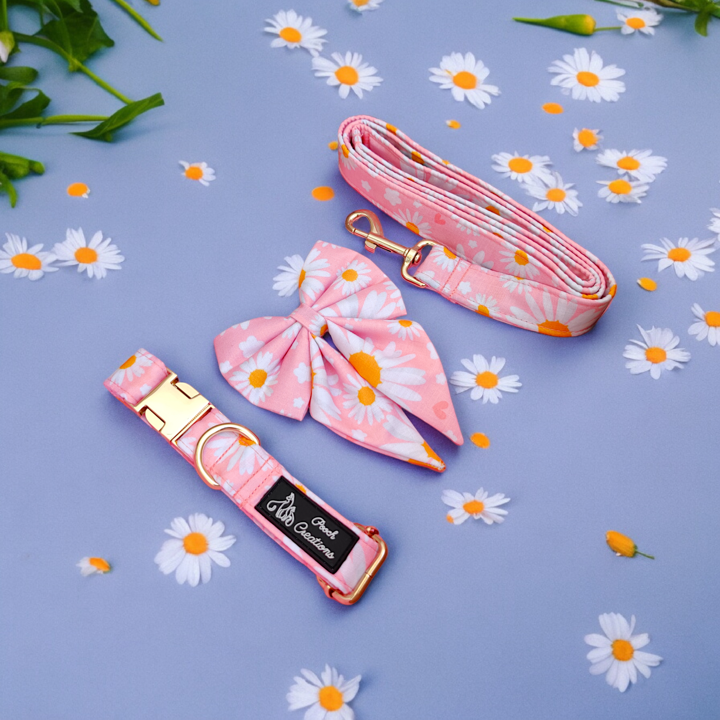 Dainty Daisy Collar + Leash + Sailor Bow