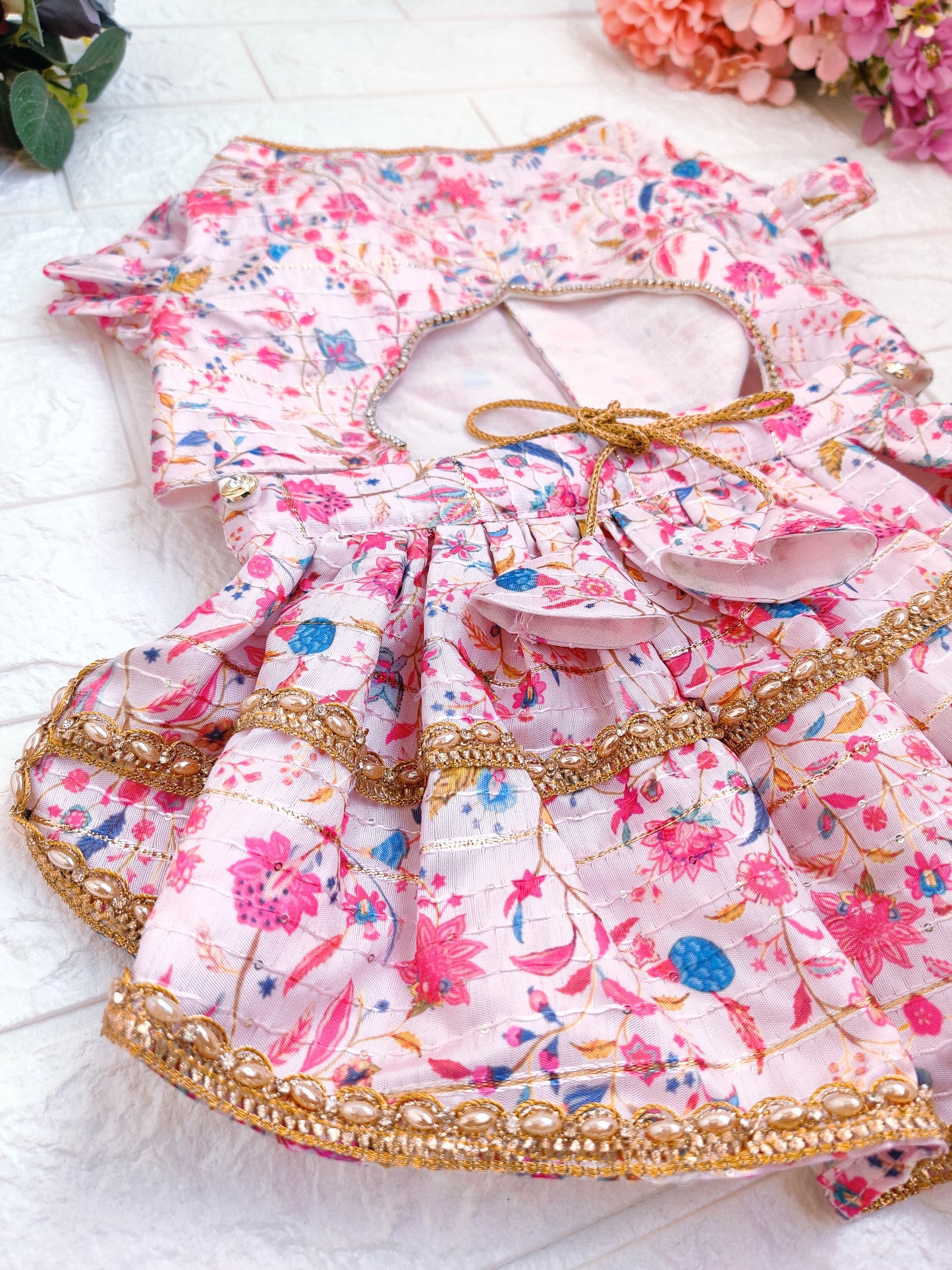 Blush Floral Lehenga