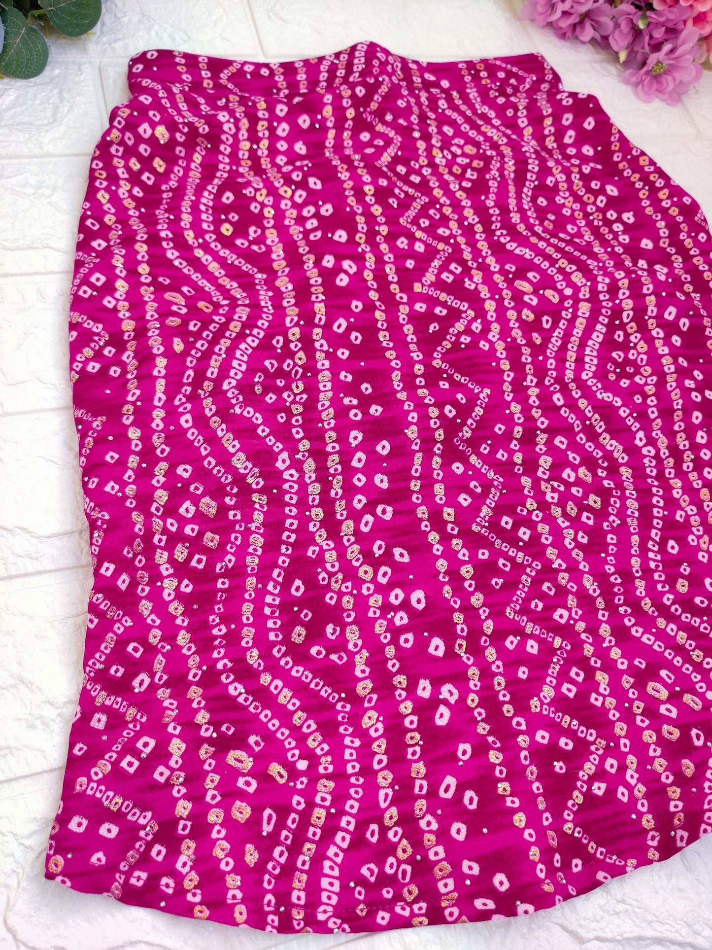 Pink Bandhani Kurta
