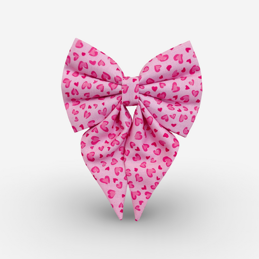 Love Leopard Sailor Bow for Dogs