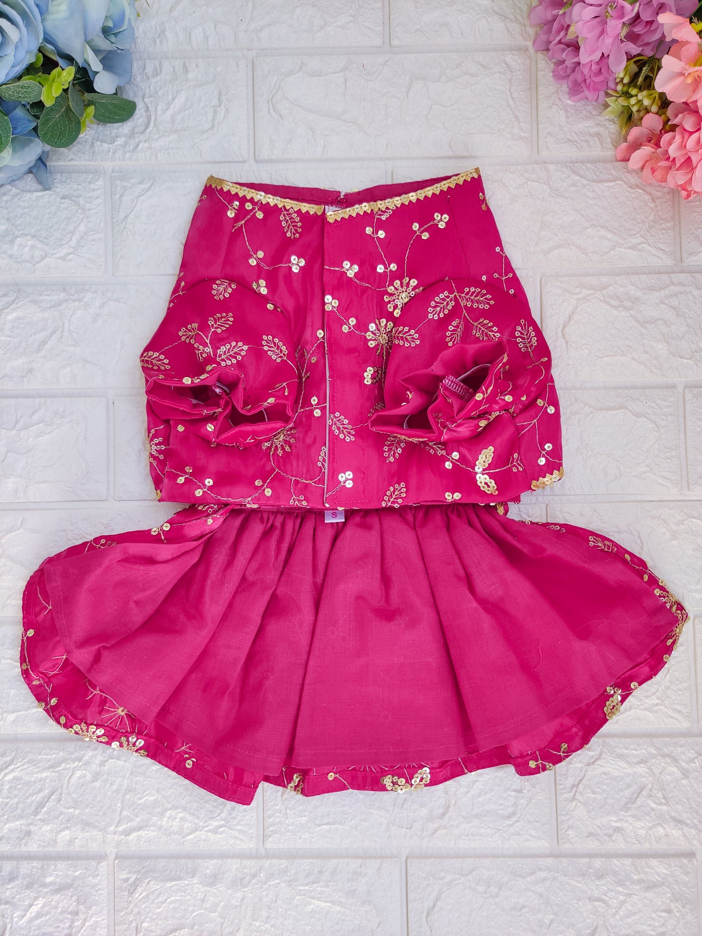 Gulabi Phooljhari Lehenga