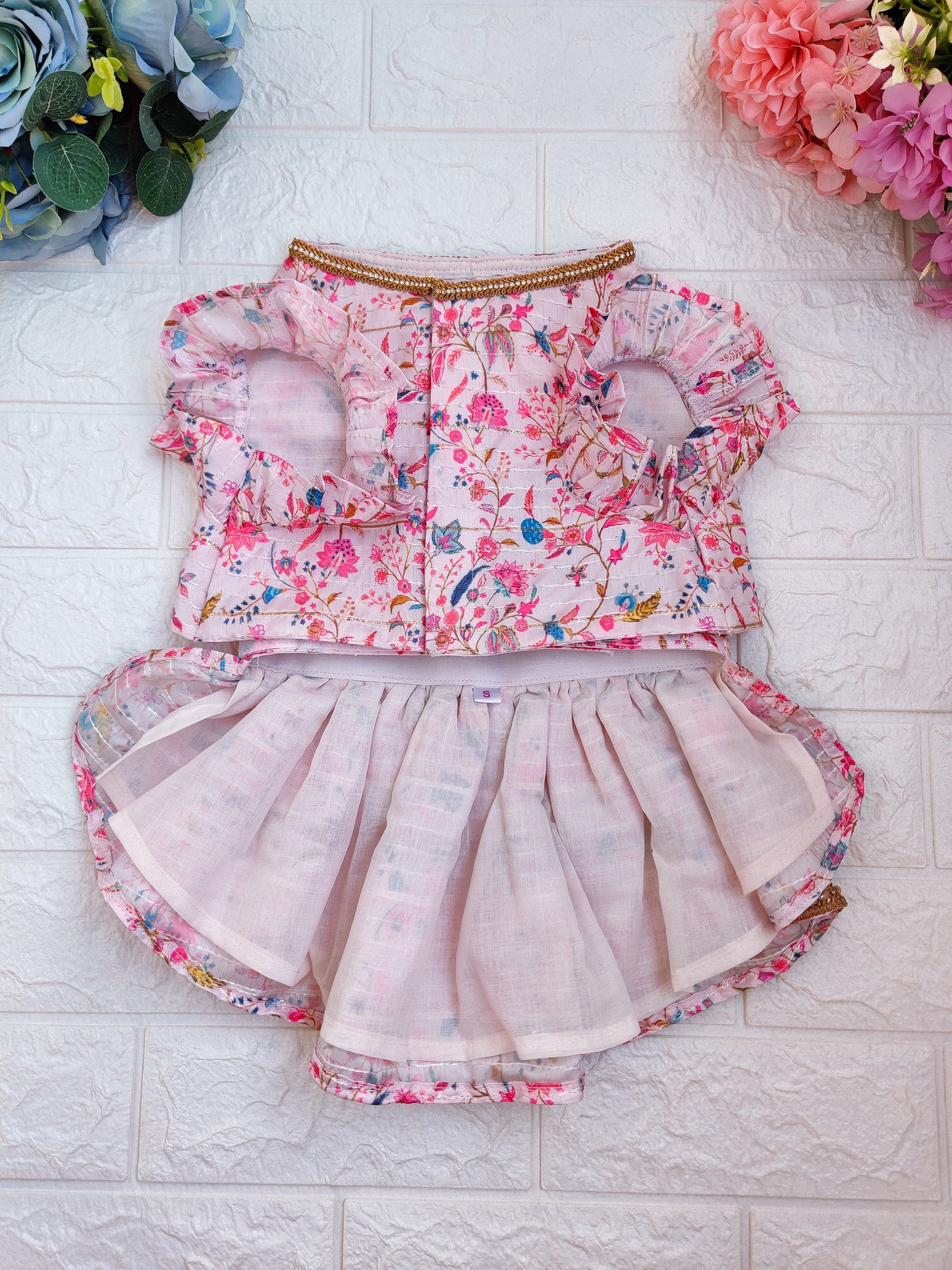 Blush Floral Lehenga