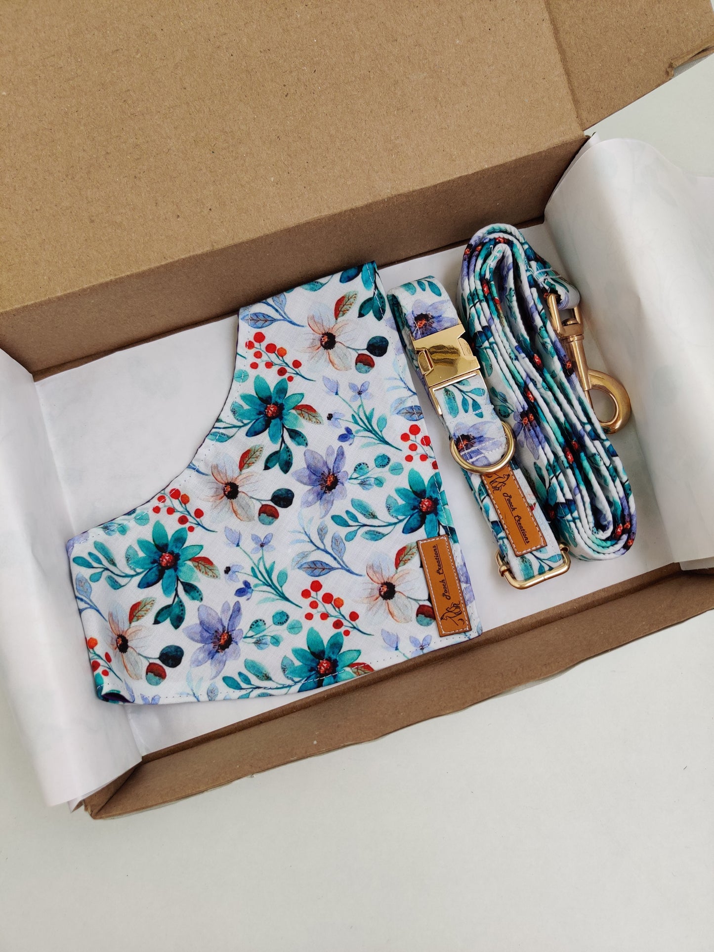 Petunia Collar + Leash + Bandana