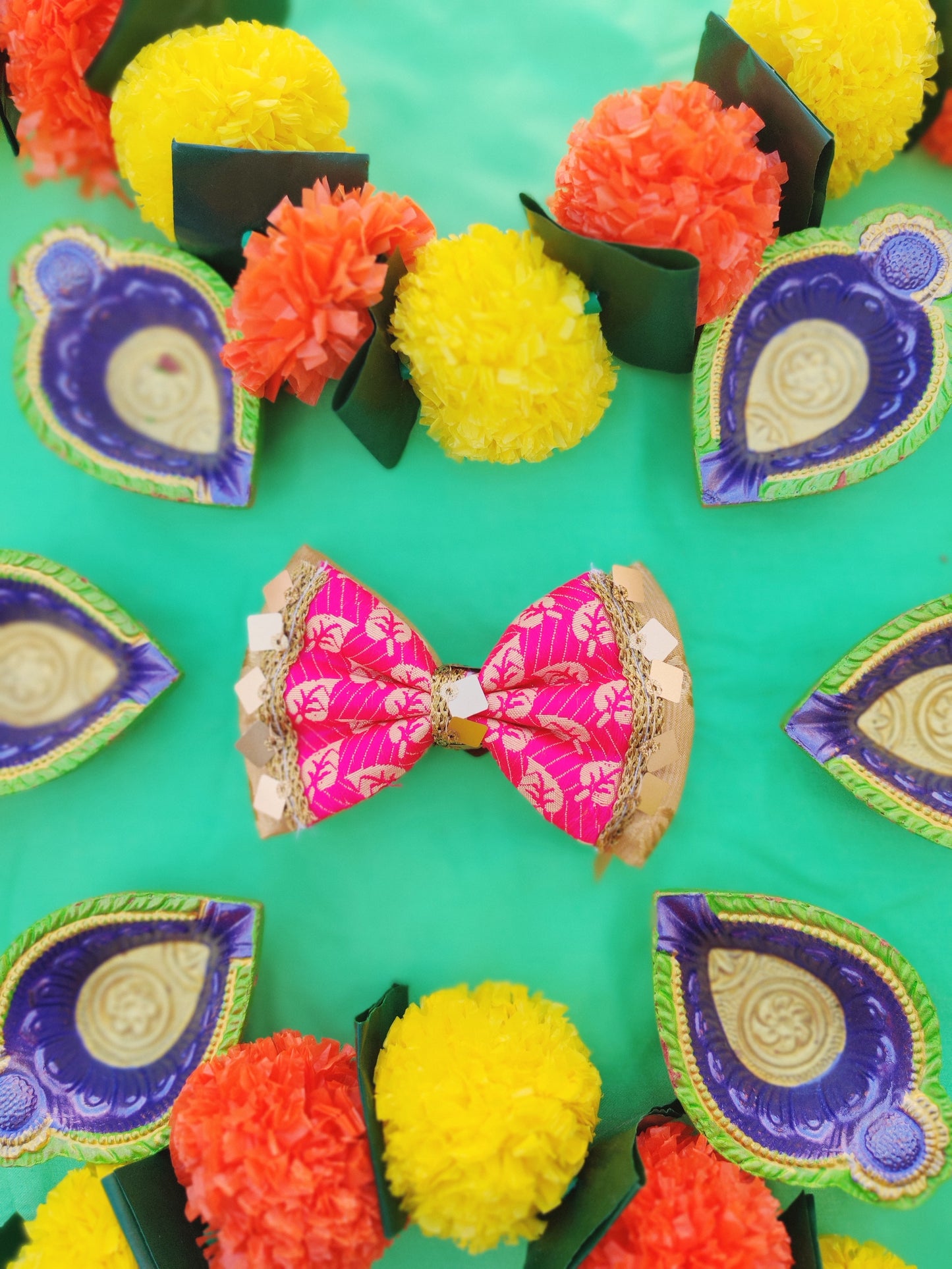Festive Hot Pink Double Bow
