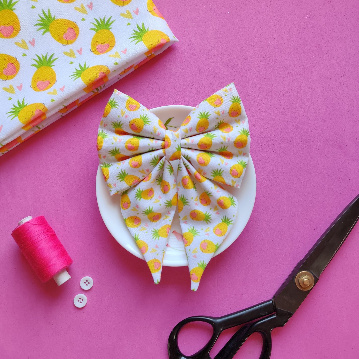 Pineapple in my Heart Sailor Bow