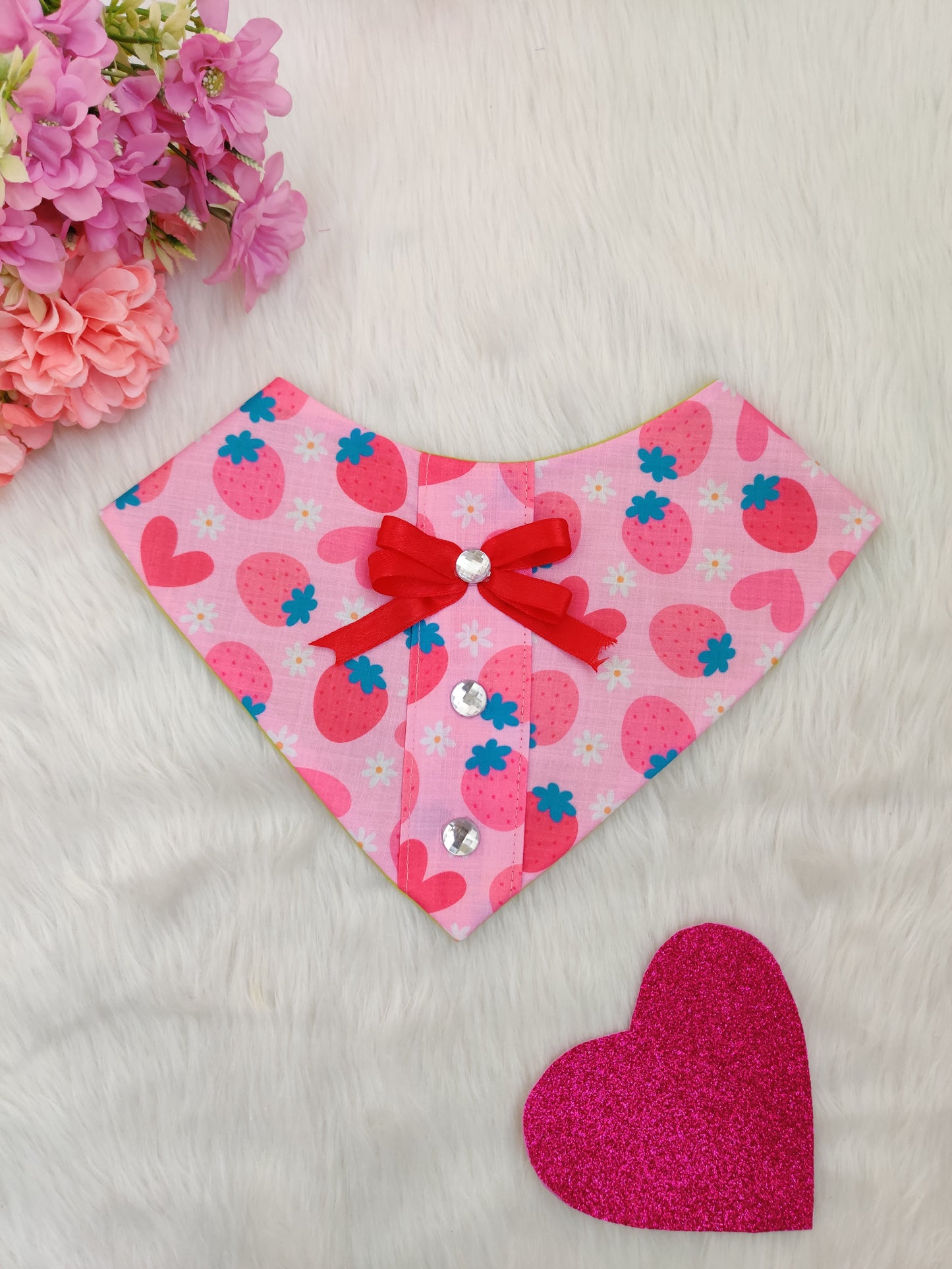 Pink Strawberry Bandana