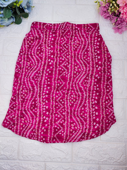 Pink Bandhani Kurta