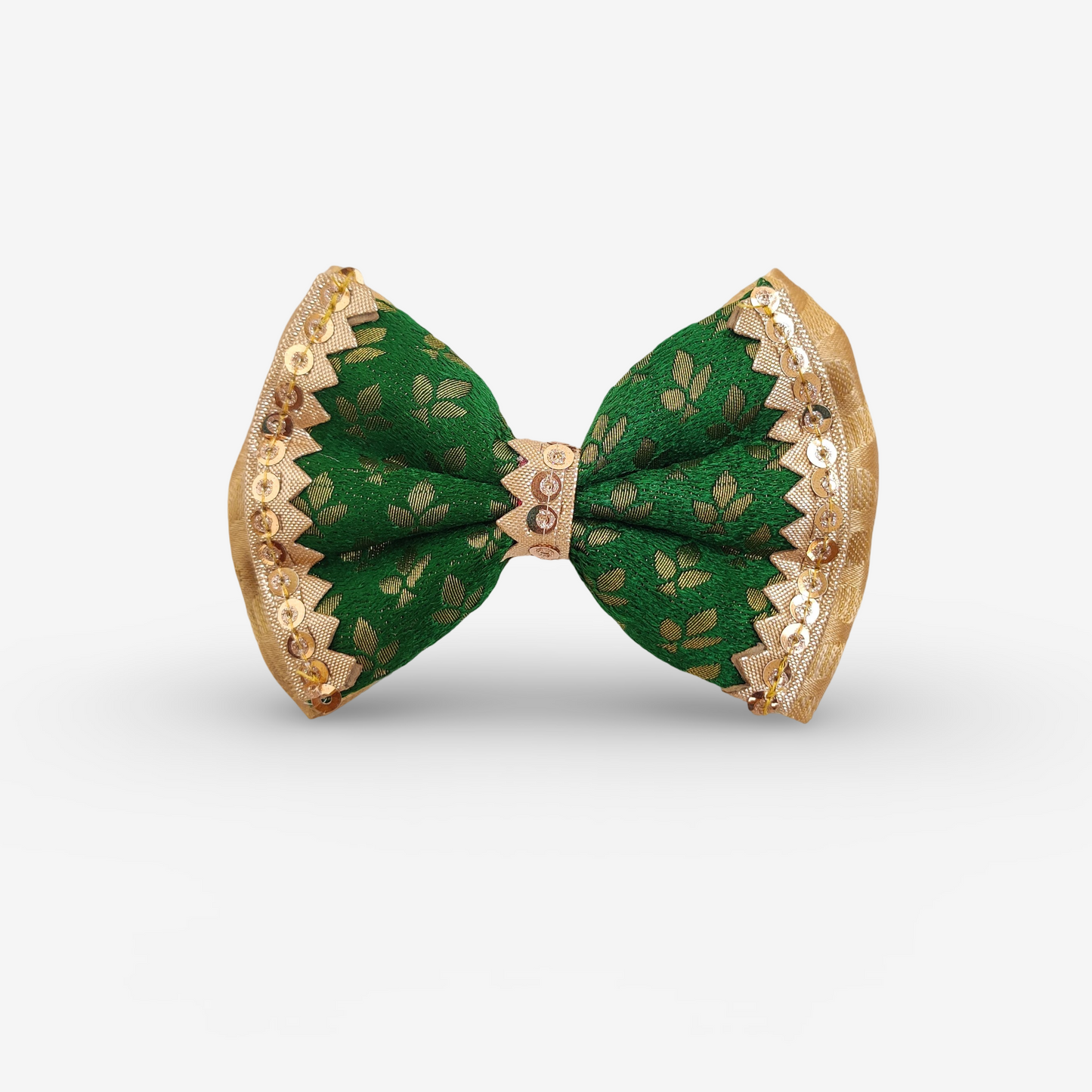 Festive Green Double Bow for Dogs