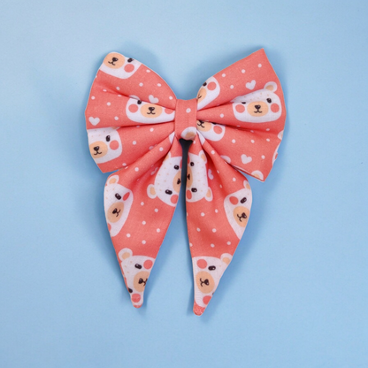 Bear-y Cute Collar + Leash + Sailor Bow