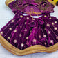 Wine Velvet Lehenga