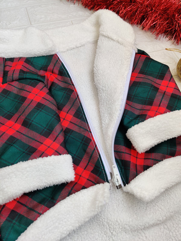 Holiday Tartan Sherpa Coat