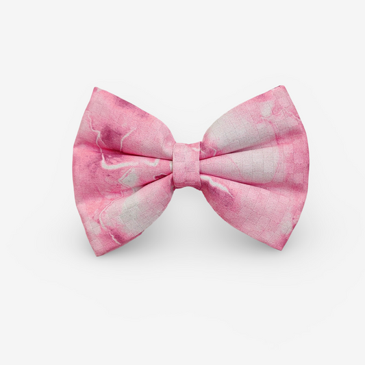 Pink Marble Classic Bow for Dogs