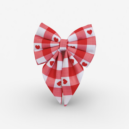 Heartfelt Gingham Sailor Bow