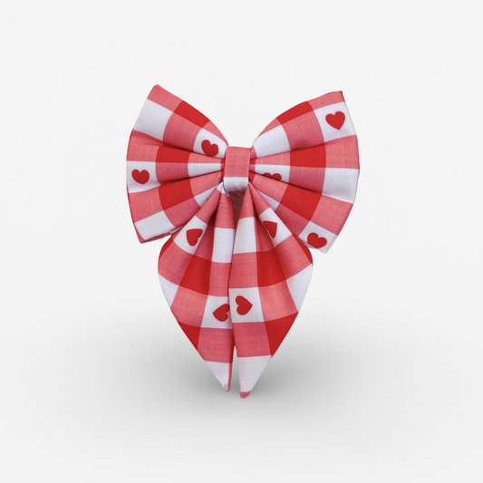Heartfelt Gingham Sailor Bow