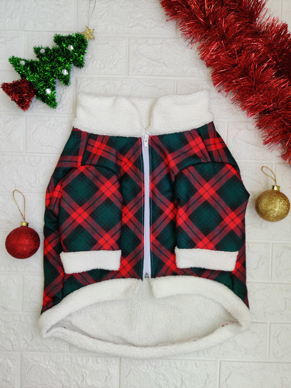 Holiday Tartan Sherpa Coat