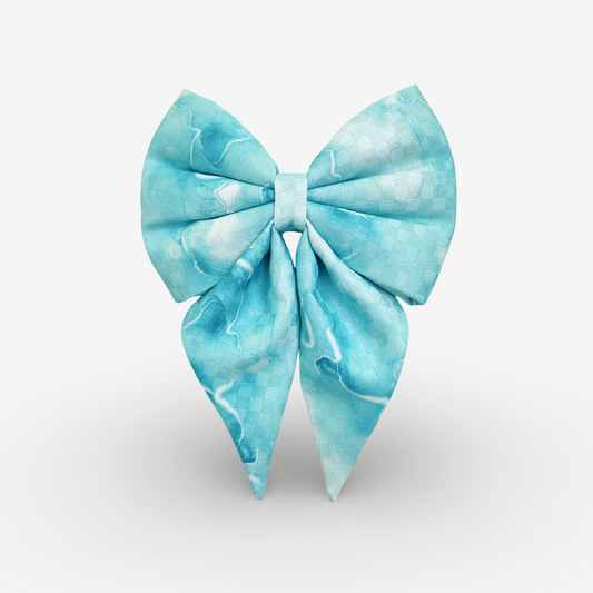 Blue Marble Sailor Bow for Dogs