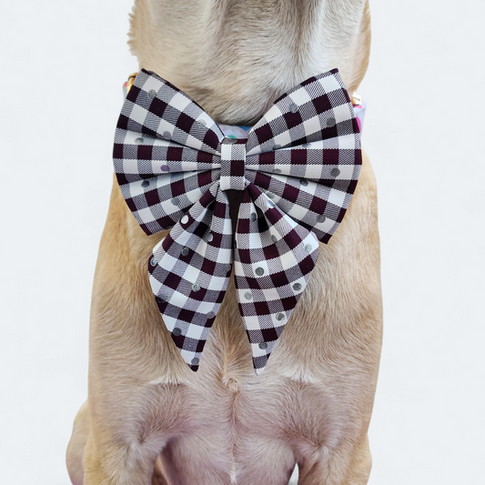Checksy Sailor Bow for Dogs