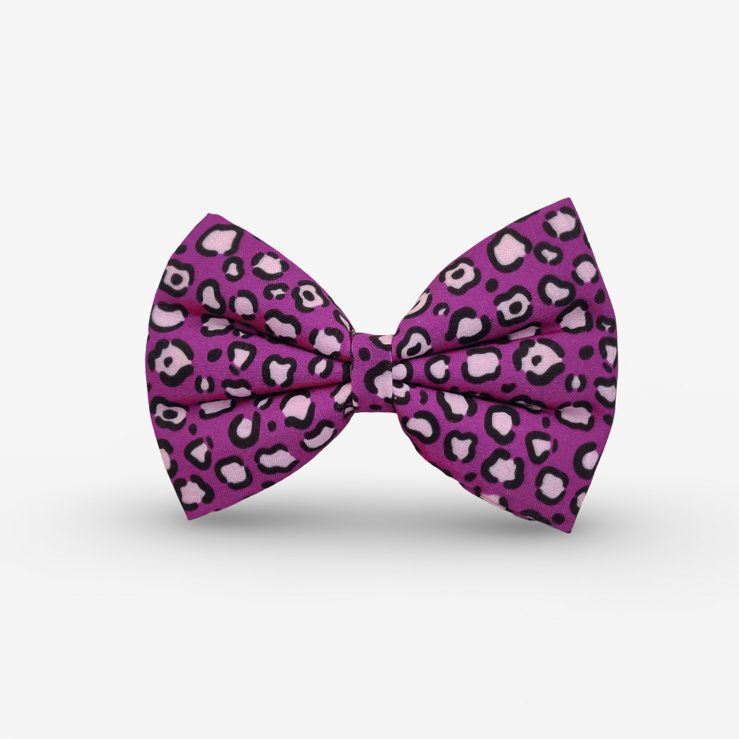 Purple Leopard Classic Bow for Dogs