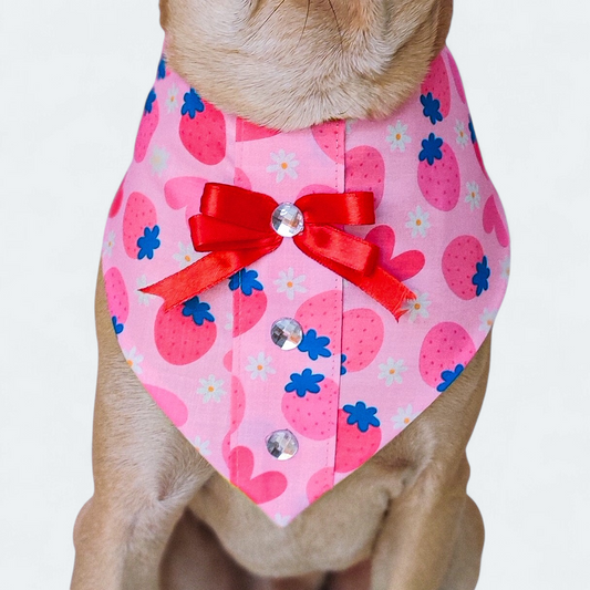 Pink Strawberry Bandana