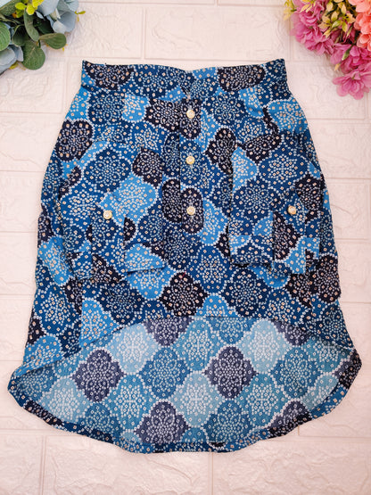 Blue Bandhani Kurta