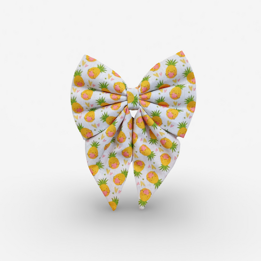 Pineapple in my Heart Sailor Bow for Dogs