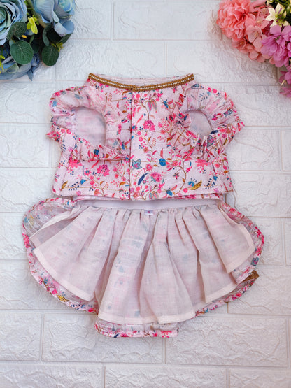 Blush Floral Lehenga
