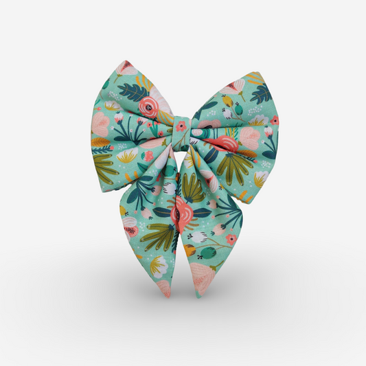 Green Forest Sailor Bow for Dogs