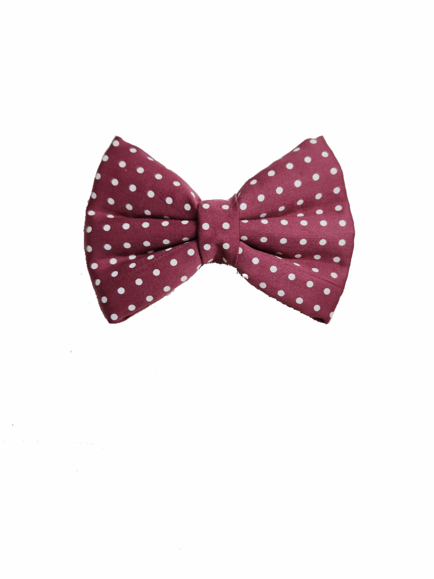 Maroon Polka Bowtie