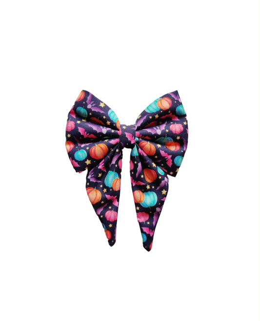Pumpkin and Bats Sailor Bow