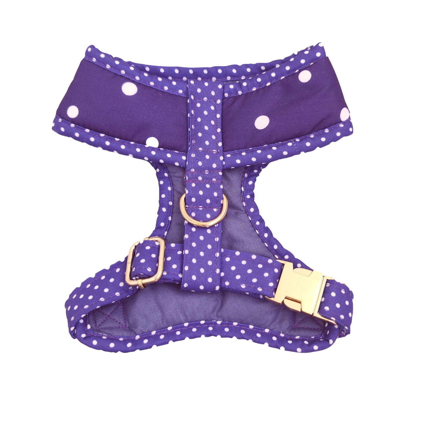 Dark Dotty Harness + Collar + Leash + Sailor Bow