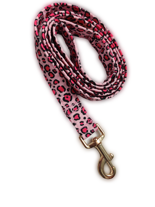 Pink Leopard Leash
