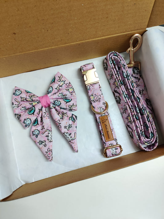 Unicorn Magic Collar + Leash + Sailor Bow
