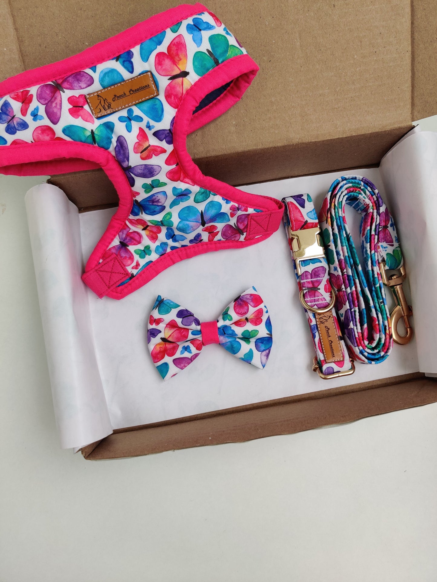 Butterfree Harness + Collar + Leash + Classic Bow