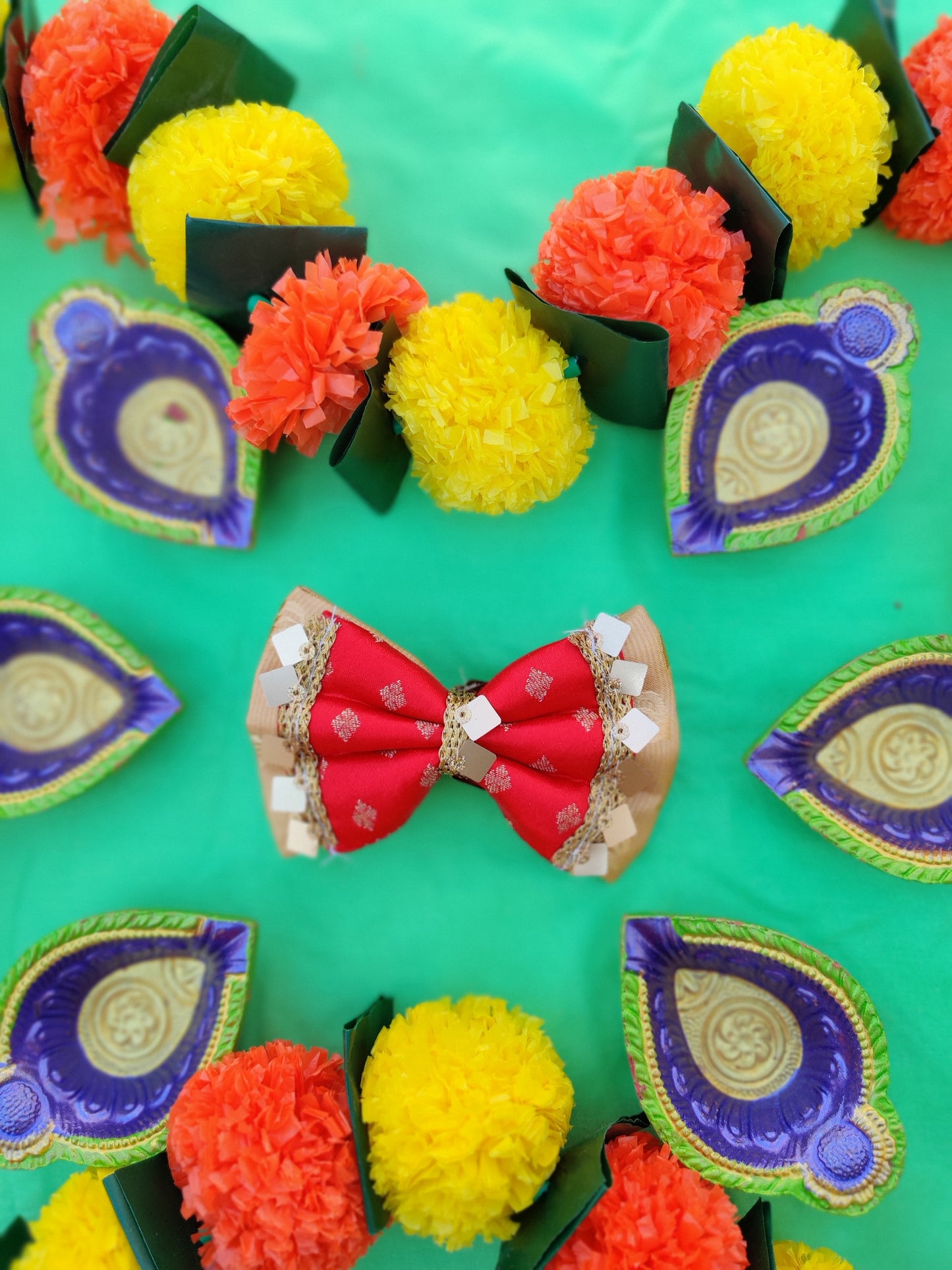 Festive Sparkle Red Double Bow