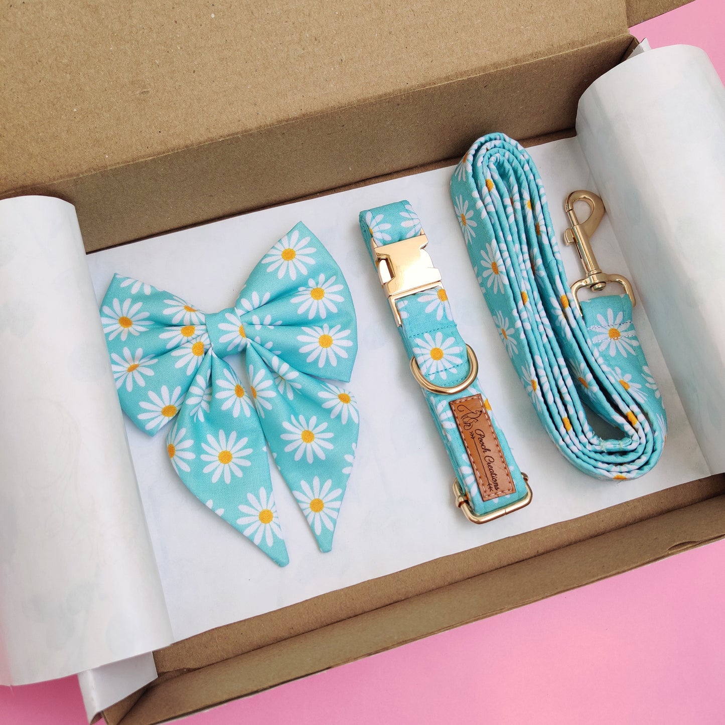 Daisy Collar + Leash + Sailor Bow