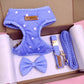 Light Dotty Harness + Collar + Leash + Classic Bow