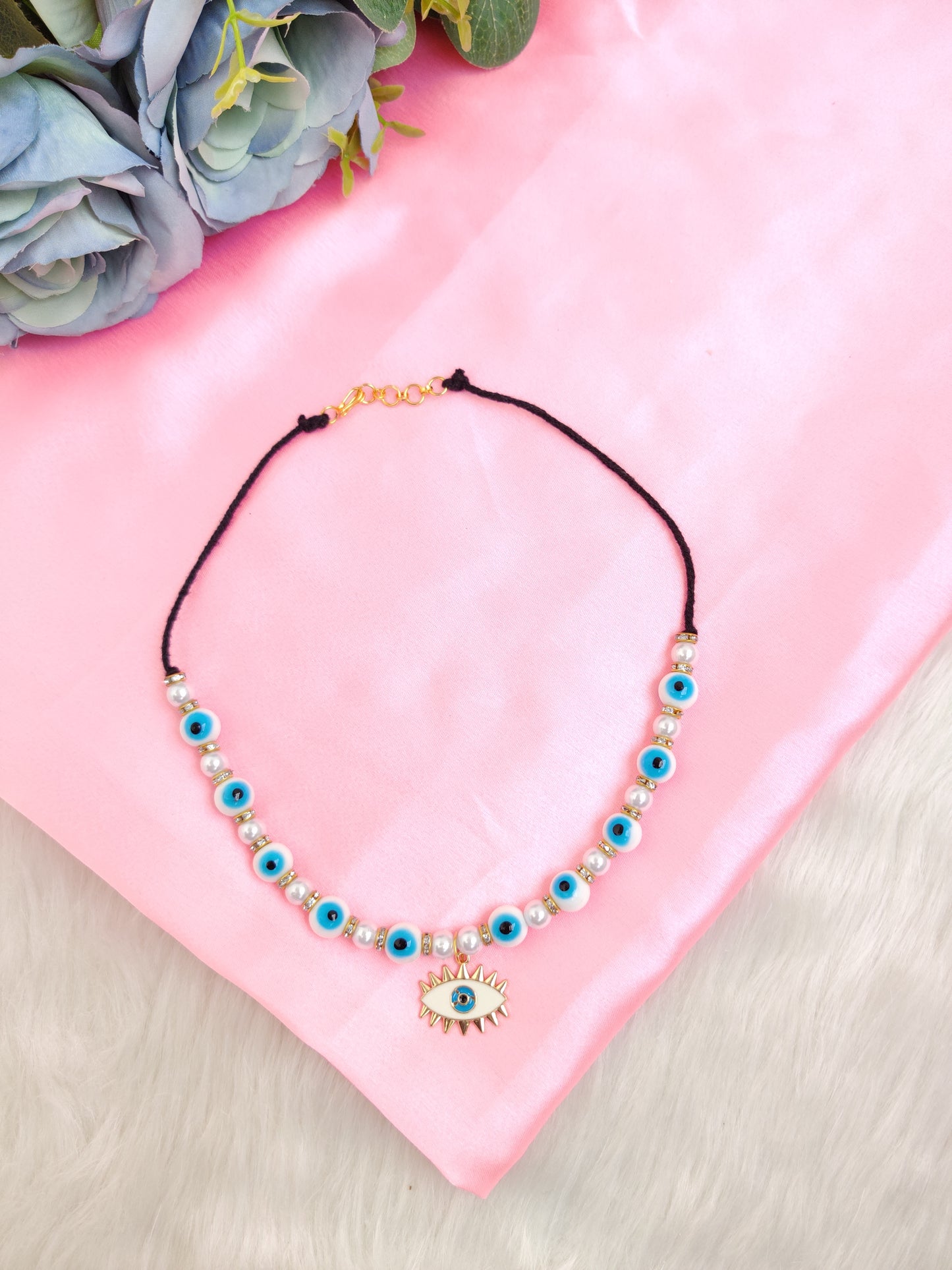 White evil eye Necklace