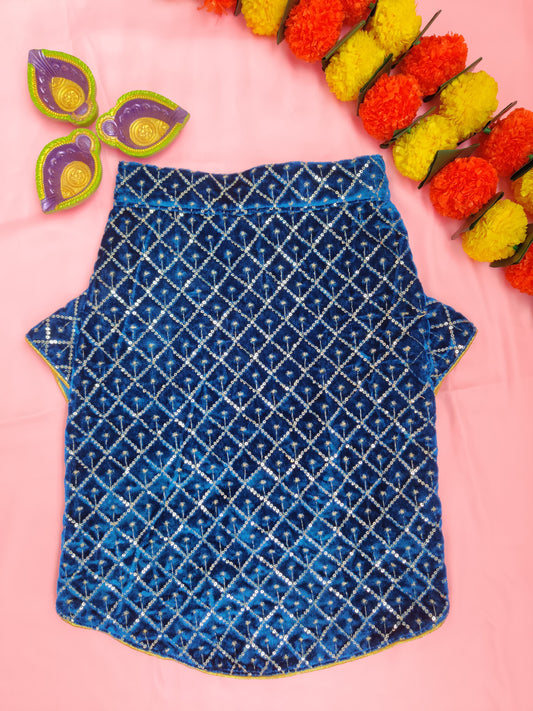 Blue Velvet Festive Kurta