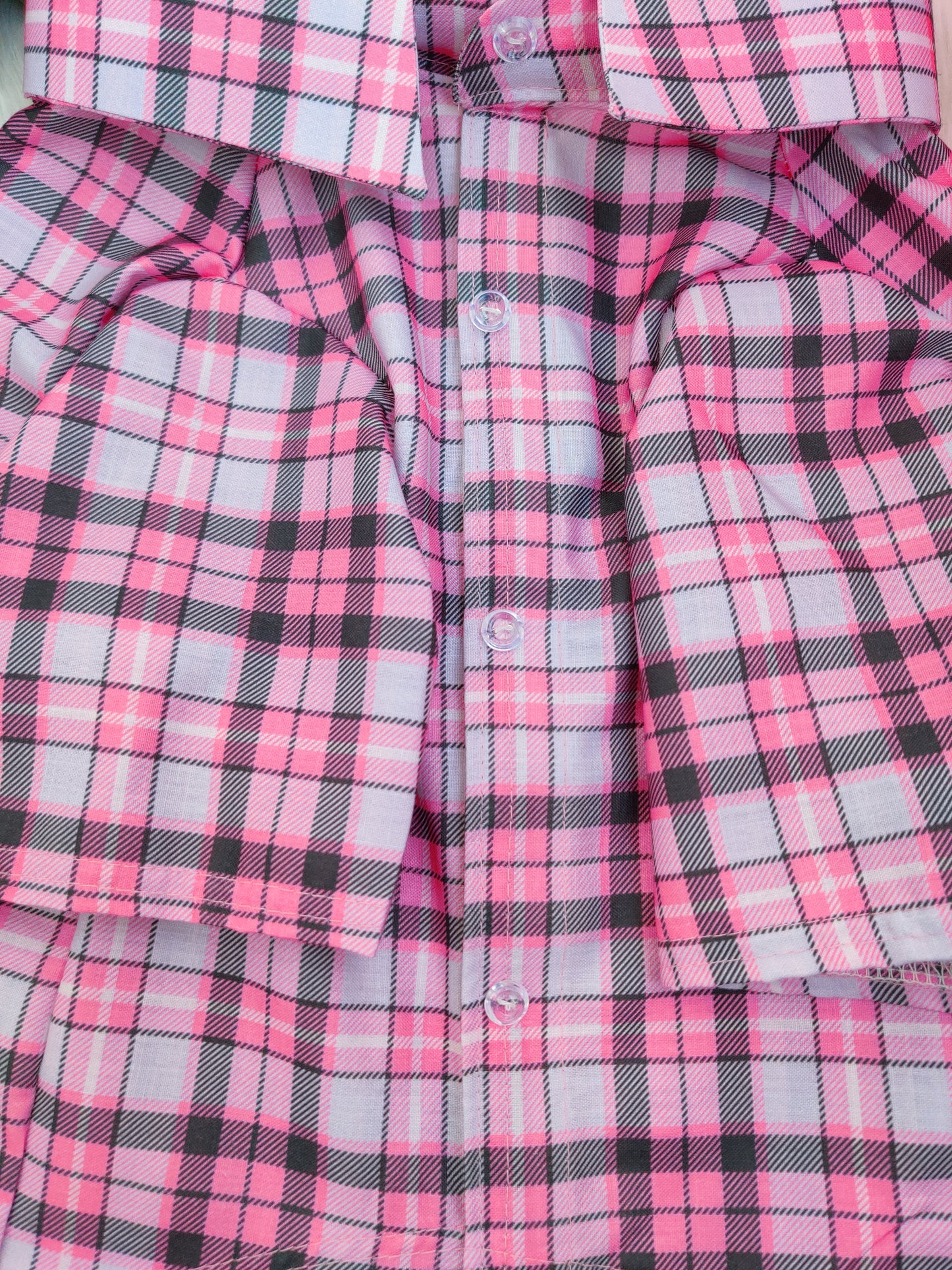 Pink Plaid Shirt